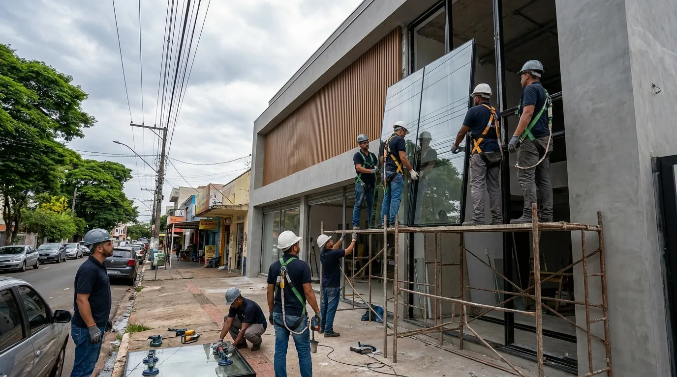 Fachada de Vidro no Jardim Bela Vista, Santo André‑SP
